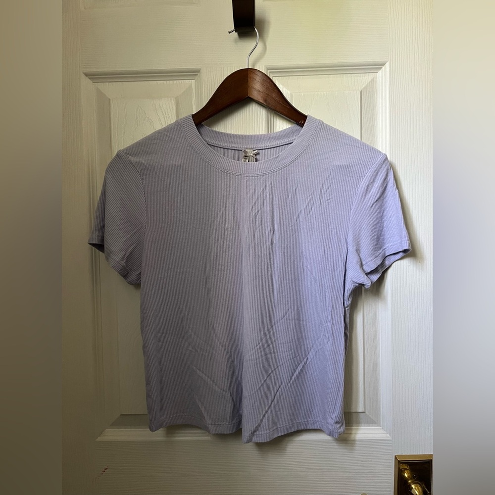 3/$10 Light Purple Stretchy Ribbed Baby Tee